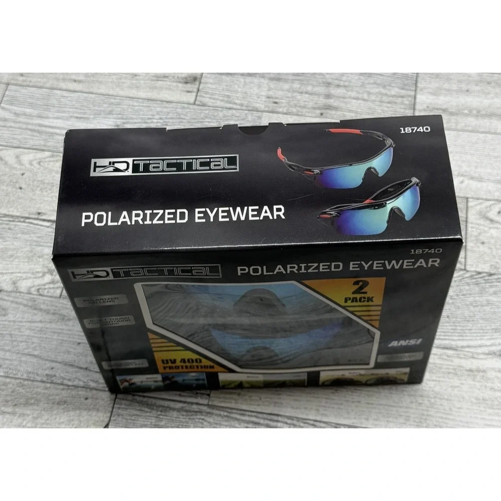 HD Tactical Polarized Eyewear 2 Pack‎ UV 400 Protection New in box